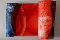 Relaciones ficticias IV . Mixed media on paper. 60 x 80 x 22 cm .